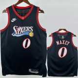 2025/26 76ERS MAXEY #0 Black NBA Jerseys