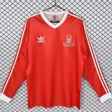 1977 Nottingham Forest Home Red Retro Long Sleeve Soccer jersey