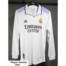 [PLAYER] 2022/23 R MAD Home White Player Long Sleeve Soccer jersey