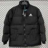 2025/26 Black Hooded Windbreaker Fabric Cotton Coat