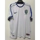 1998 Brazil GKW White Retro Soccer jersey