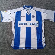 2003/04 Alaves Home Blue Retro Soccer jersey