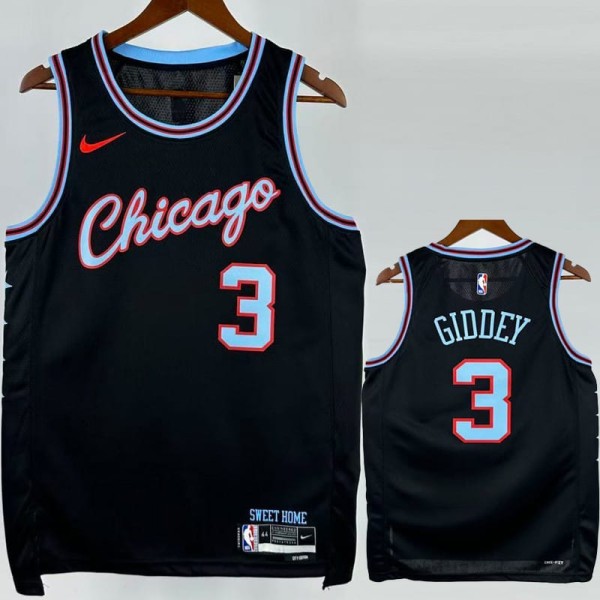 2025/26 BULLS WADE #3 Black NBA Jerseys