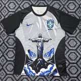 2025 Brazil Gray Training Shirts
