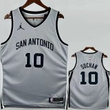 2025/26 SA SPURS SOCHAN #10 Gray NBA Jerseys