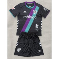 2025/26 Malaga CF Away Black Fans Kids Soccer jersey