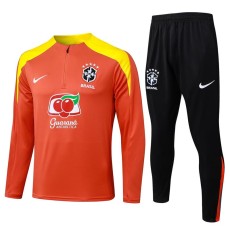 2025 Brazil Orange Half Pull Tracksuit