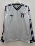 2026 Italy Away White Fans Long Sleeve Soccer jersey