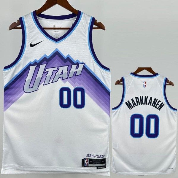 2025/26 JAZZ CLARKSON #00 White NBA Jerseys