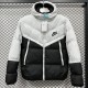 2025/26 White Hooded Windbreaker Fabric Cotton Coat