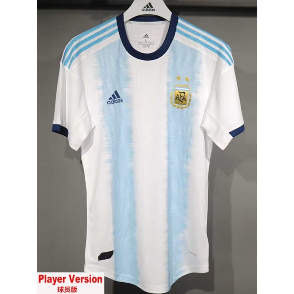 [PLAYER] 2019/20 Argentina Home Azure Retro Player Soccer jersey