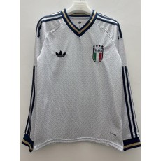 2026 Italy Away White Fans Long Sleeve Soccer jersey