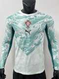 [PLAYER] 2026 Portugal Away Aqua Player Long Sleeve Soccer jersey
