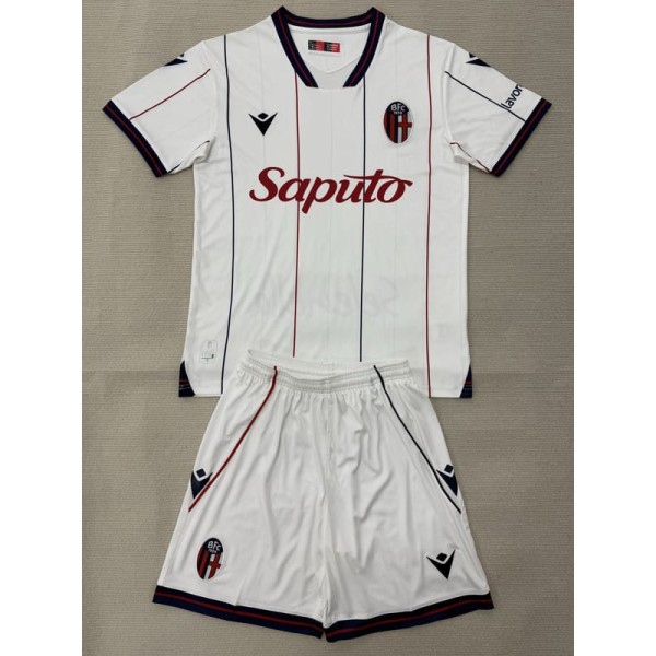 2025/26 Bologna FC 1909 Away White Fans Kids Soccer jersey
