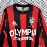 1977 OGC Nice Home Red Retro Long Sleeve Soccer jersey