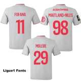 2025/26 Lyon 3RD Gray Fans Kids Soccer jersey
