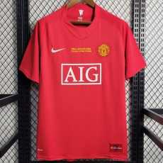 2007/08 Man Utd Home Red Retro Soccer jersey