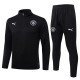 2025/26 Man City Black Half Pull Tracksuit