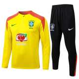 2025 Brazil Yellow Half Pull Tracksuit