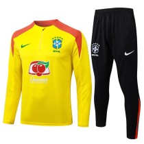 2025 Brazil Yellow Half Pull Tracksuit