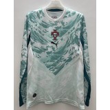 2026 Portugal Away Aqua Fans Long Sleeve Soccer jersey