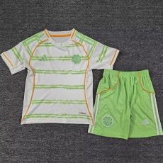 2025/26 Celtic 3RD Light Green Fans Kids Soccer jersey