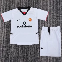 2002/03 Man Utd Away White Retro Kids Soccer jersey