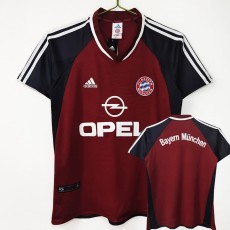 2001/02 Bayern Home Crimson Retro Soccer jersey