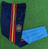 2026 Spain Dark Blue Half Pull Training Pants