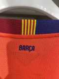 [PLAYER] 2014/15 BAR Away Orange Retro Player Long Sleeve Soccer jersey