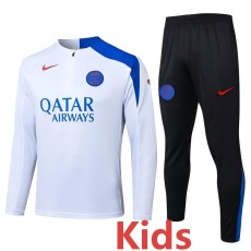 2025/26 PSG White Kids Half Pull Tracksuit