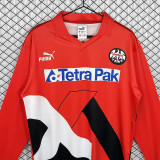 1993/95 Frankfurt Home Red Retro Long Sleeve Soccer jersey