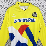 1993/95 Frankfurt Away Yellow Retro Long Sleeve Soccer jersey