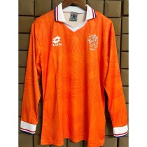 1993 Netherlands Home Retro Long Sleeve Soccer jersey
