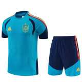 2026 Spain Lake blue Training Shorts Suit