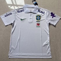 2026 Brazil White Polo Jersey