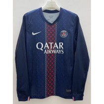 2025/26 PSG Home Dark Blue Fans Long Sleeve Soccer jersey