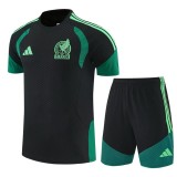 2026 Mexico Black Training Shorts Suit