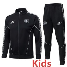 2025/26 Man City Black Kids Tracksuit