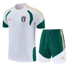2026 Italy White Training Shorts Suit