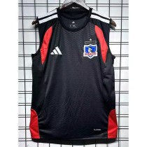 26/27 Colo-Colo Black Vest Casual Cotton T-shirt