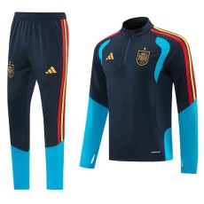 2026 Spain Royal blue Half Pull Tracksuit