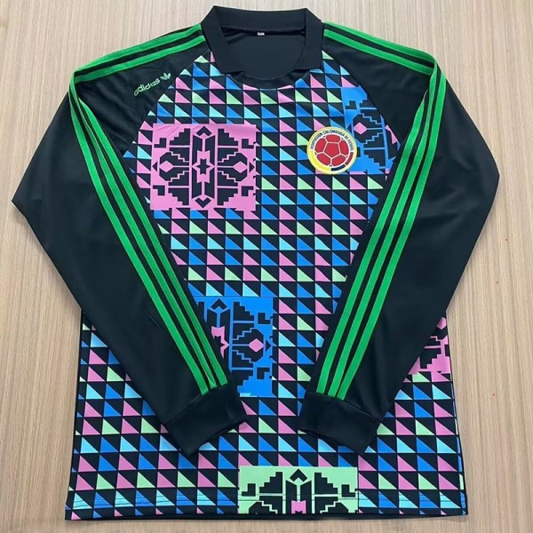 1990 Colombia Goalkeeper Retro Long Sleeve Soccer jersey