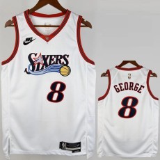 2025/26 76ERS GEORGE #8 White NBA Jerseys