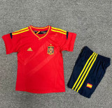 2012/13 Spain Home Red Retro Kids Soccer jersey