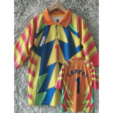 1998 Mexico Goalkeeper Campos #1 Retro Soccer jersey