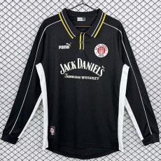 1999/00 FC St. Pauli Away Black Retro Long Sleeve Soccer jersey