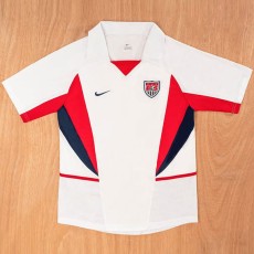 2002 USA Home White Retro Soccer jersey