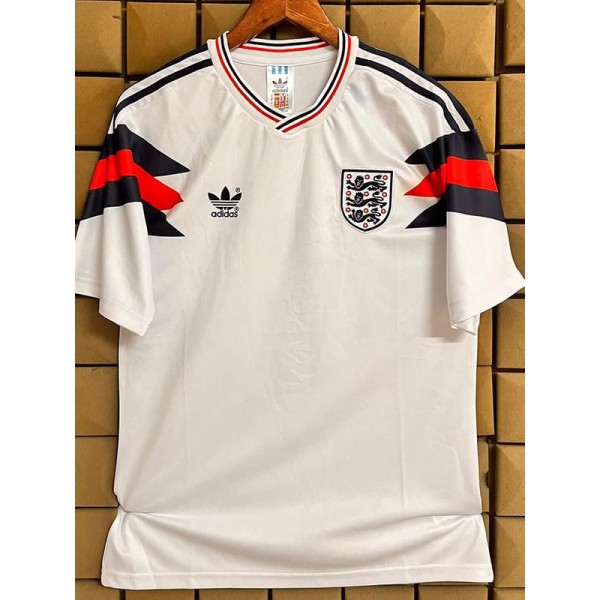 1990 England Special Edition White Retro Soccer jersey