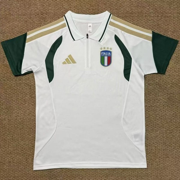 2026 Italy White Polo Jersey